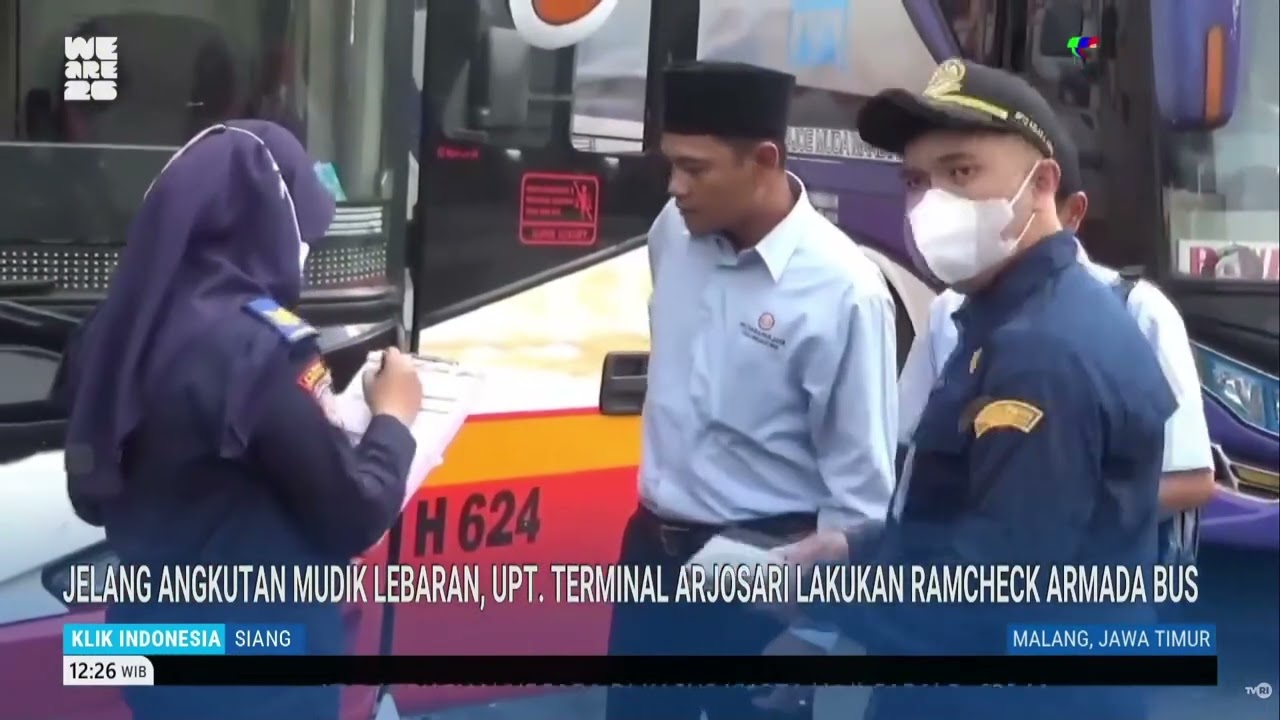 Jelang Angkutan Mudik Lebaran, UPT. Terminal Arjosari Lakukan Ramcheck Armada Bus