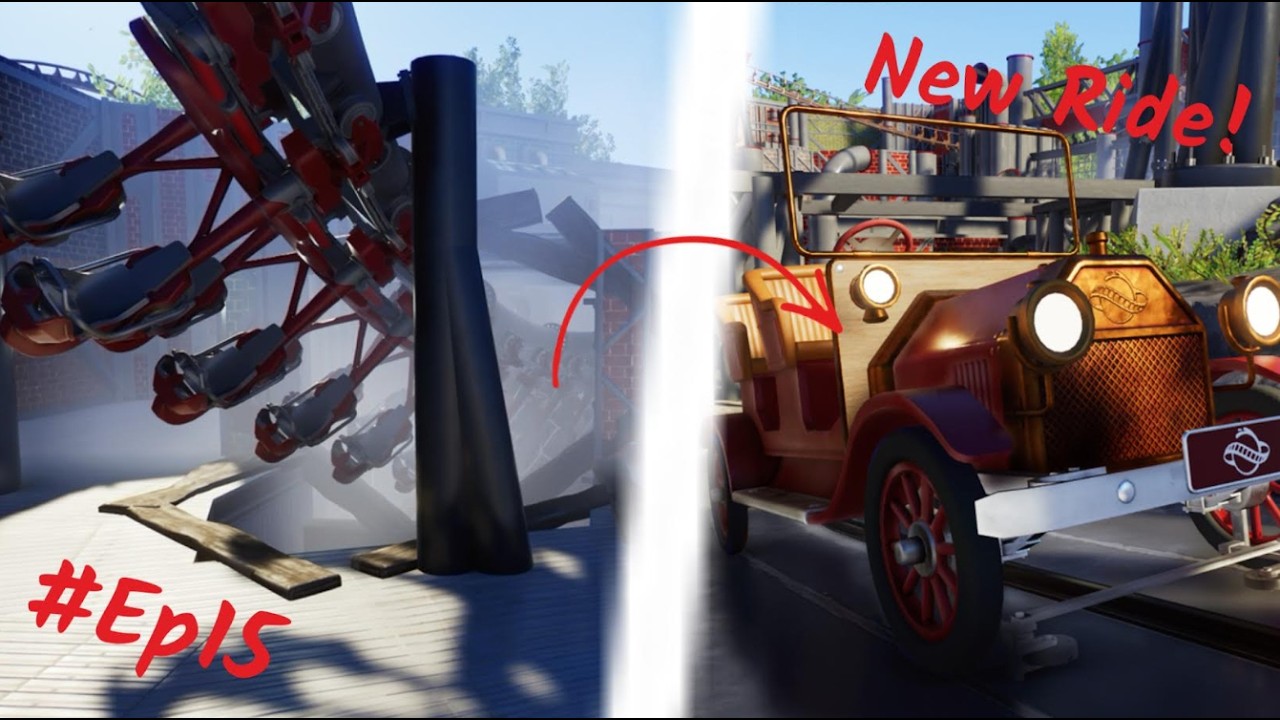 ADDING a NEW RIDE in my STEAMPUNK AREA!