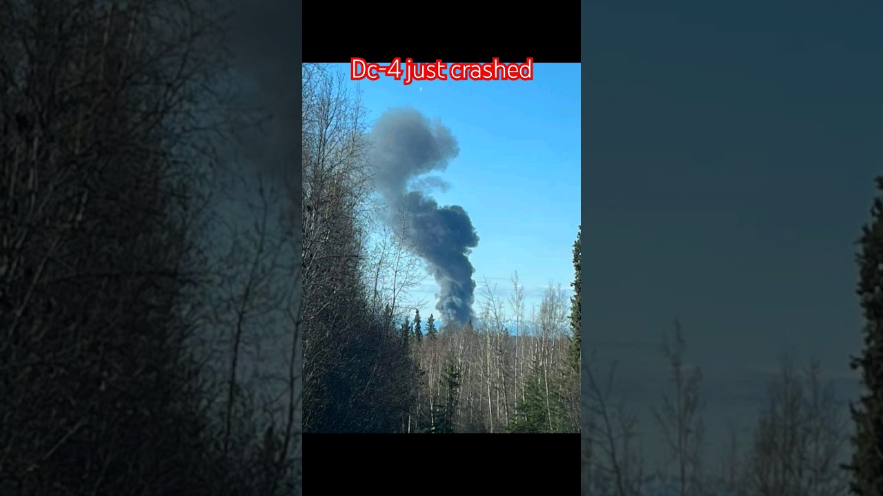 Dc-4 crash in Fairbanks 4/23/2024 #shorts #planecrash #fairbanks #alaska #dc4 #fyp