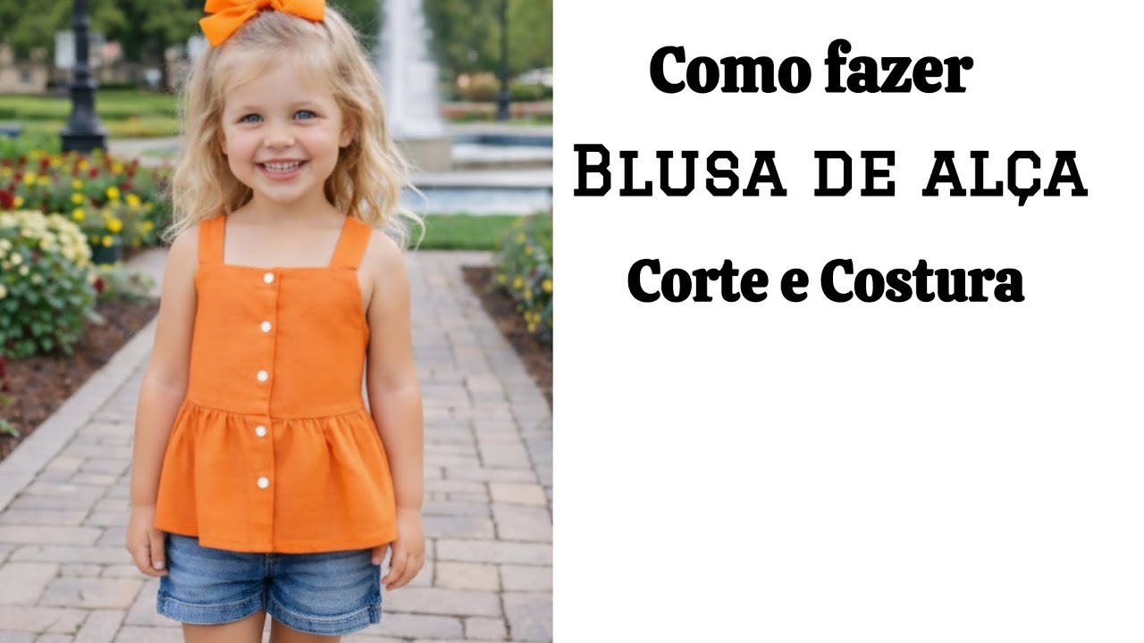 Como fazer Blusa infantil Fácil. Corte e Costura para iniciantes 