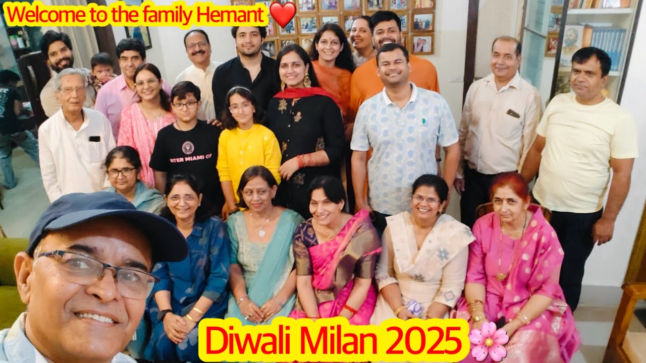 Diwali Trip Vlog 5 | Diwali Milan 2025 | Family Lunch | Welcome Home Hemant 🌸