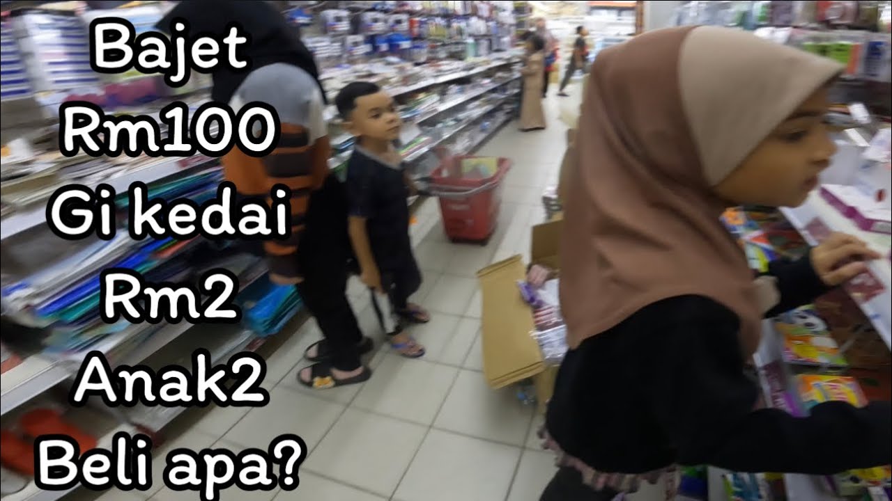 Rm100 peruntukan anak2 belanja di kedai rm2, jom tengok apa mereka beli 😅