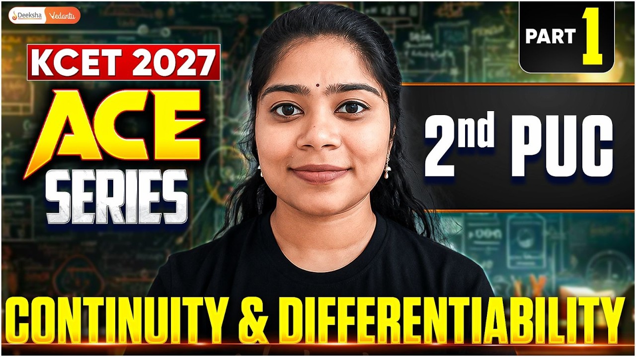 Continuity and Differentiability 📘| KCET 2027 | 2nd PUC Maths Part 1 | Sowndarya Mam 🔴LIVE