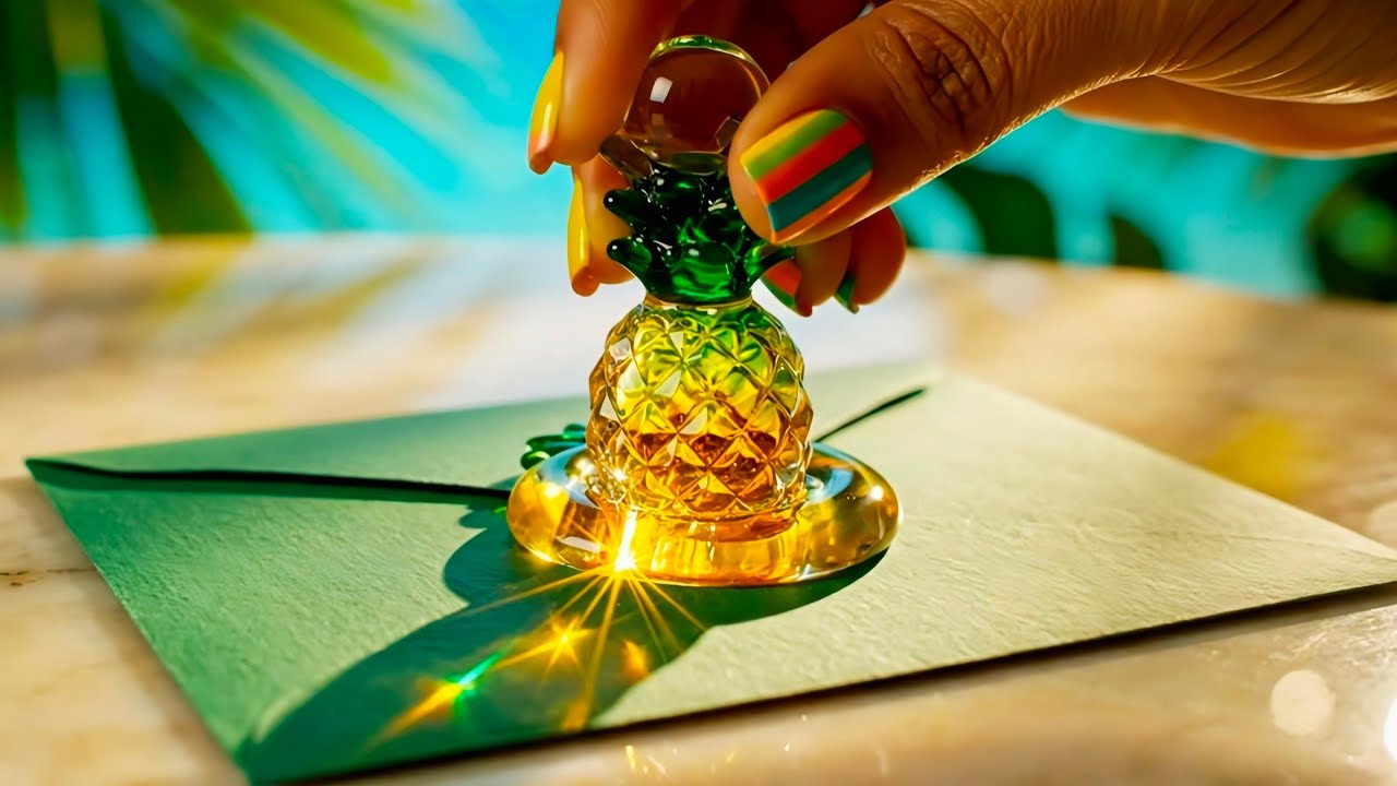 (𝗔𝗜x𝗔𝗦𝗠𝗥) [PART 1] This Glass Fruit Stamp is Unreal 🤯 | ASMR Relaxation🍍