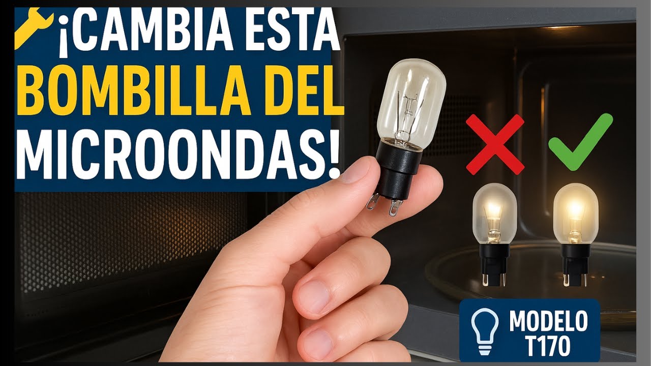 💡 C&oacute;mo cambiar la bombilla del microondas paso a paso 🔧