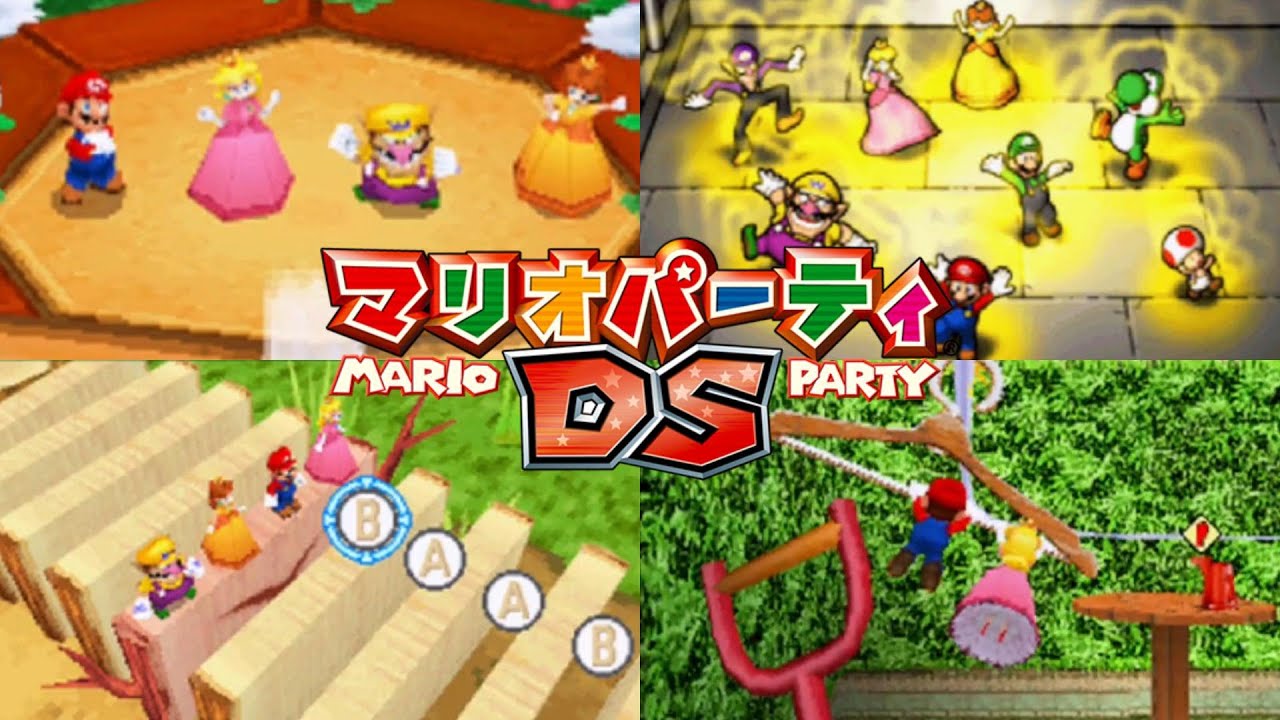 マリオたちが小さくなった！？パーティーゲームで代表を決める【マリオパーティDS】