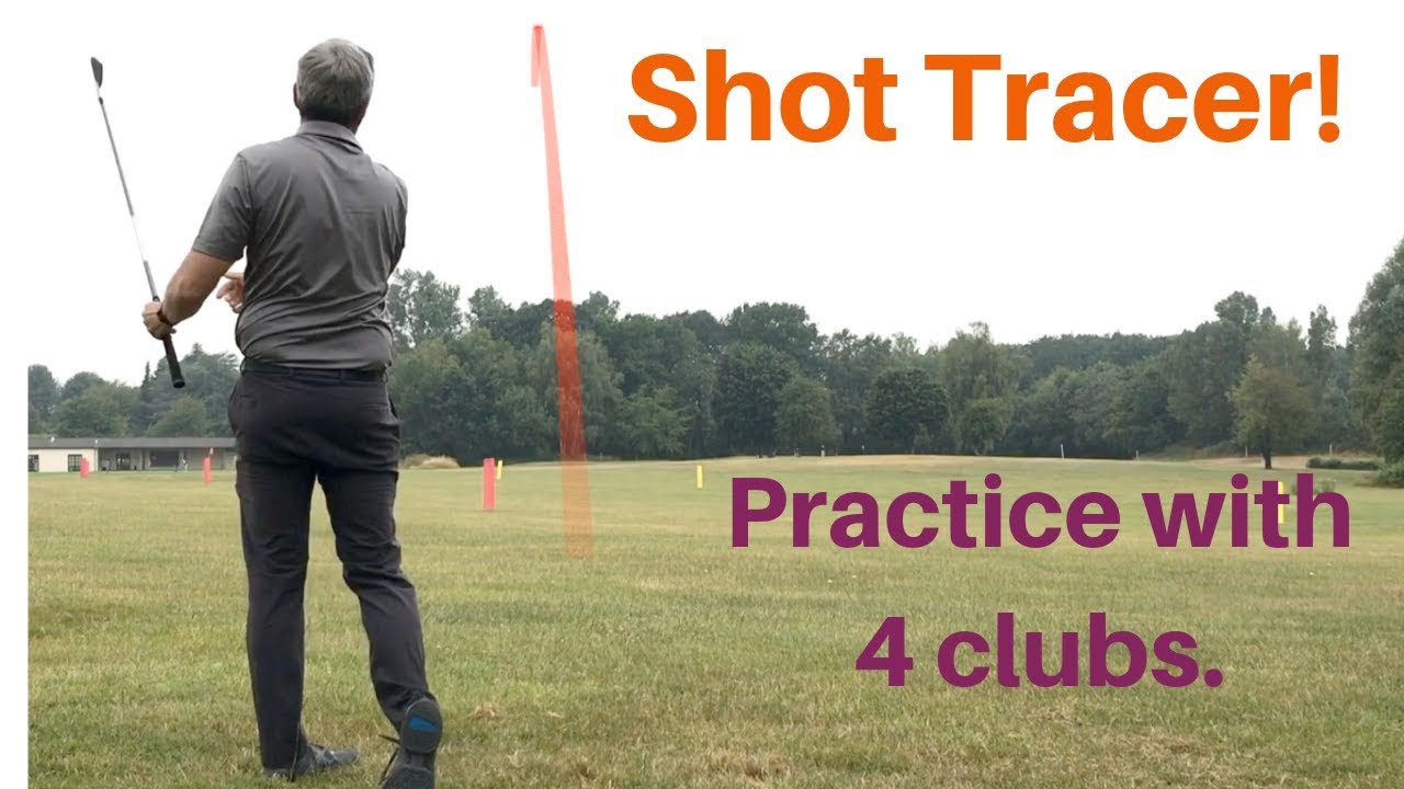 Kirk Junge. 4 Different clubs, with Shot tracer. Single - One Plane golf swing.
