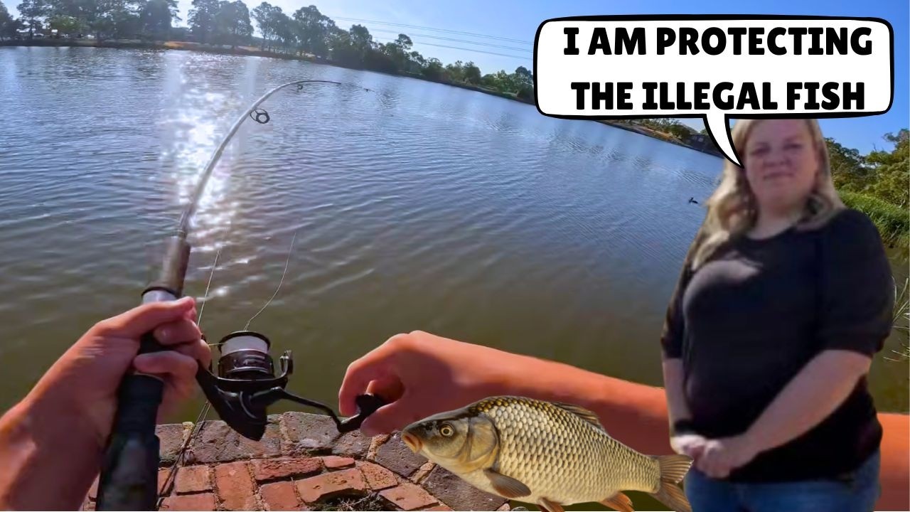 KAREN TRIED TO FINE US?! Fishing Melbourne's ILLEGAL Lake