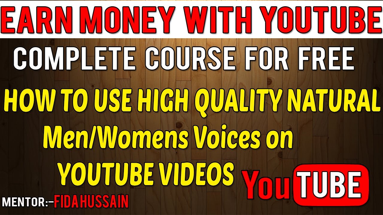 How To Use High Quality Mens/Womens Voices On YouTube Videos | CyboTech Youtube Earning Course