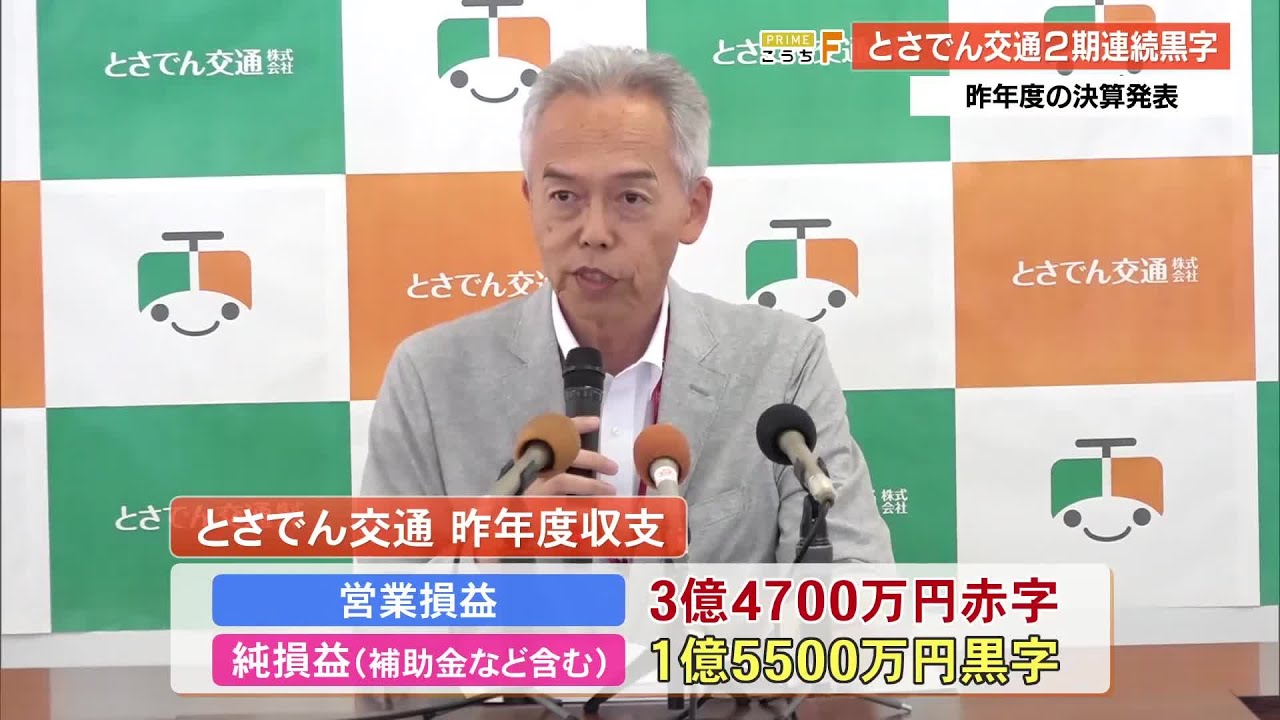 とさでん交通　補助金などで2期連続黒字も借り入れ37億円&hellip;「自立経営へ道筋を」【高知】 (25/06/20 19:40)