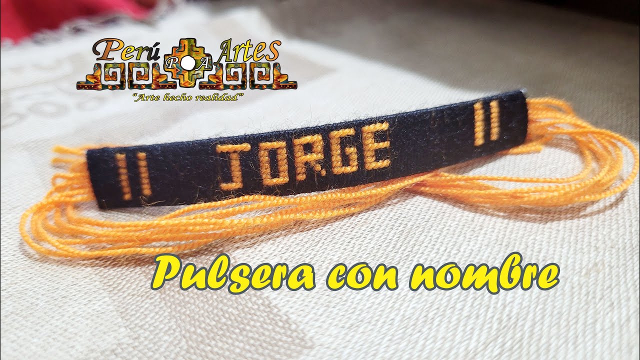 Cómo Hacer una PULSERA DE HILO con el Nombre de JORGE Fácil y Rápido