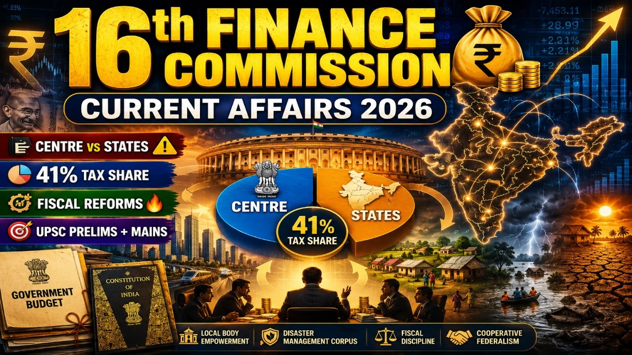 16th Finance Commission Explained 🔥 | India&rsquo;s Biggest Fiscal Reform? | Current Affairs 2026