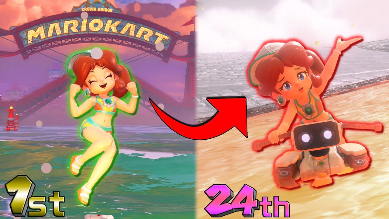 Захватите ➡️ Вылетите ➡️ Повторите 🔁 Гонки высокого ранга в Mario Kart World Online!