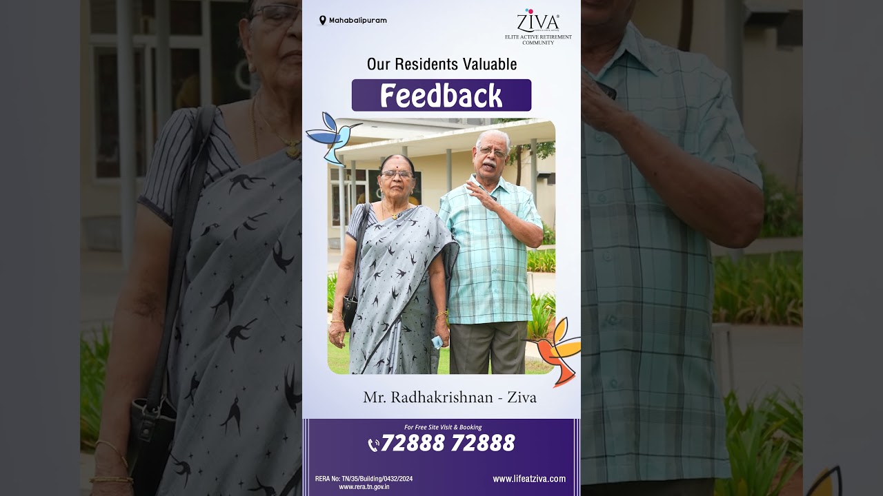 ZIVA Active Retirement Homes Residents' Feedback | Enjoying Retirement with Elegance
