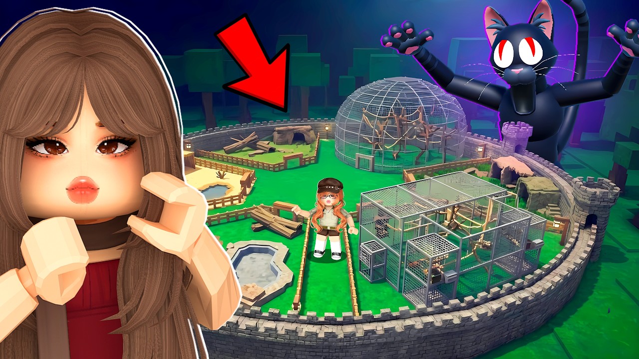 Building a ZOO BASE With the NEW Cat Monster In 99 NIGHTS IN THE FOREST! (Roblox)