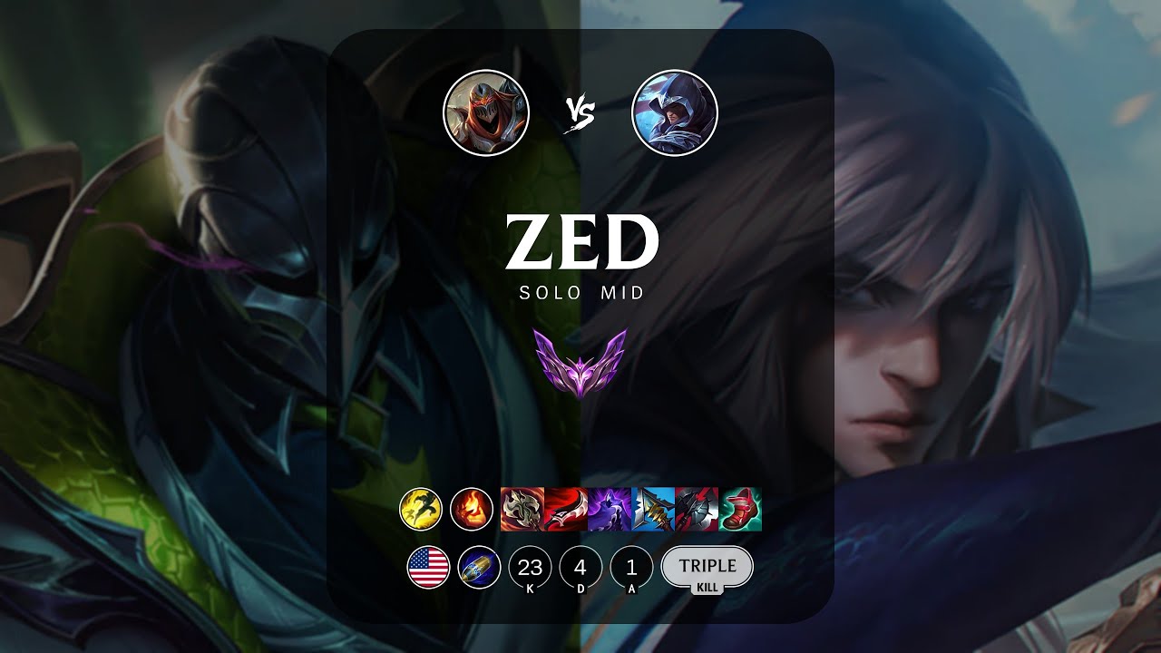 Zed Mid vs Talon - NA Master Patch 13.15