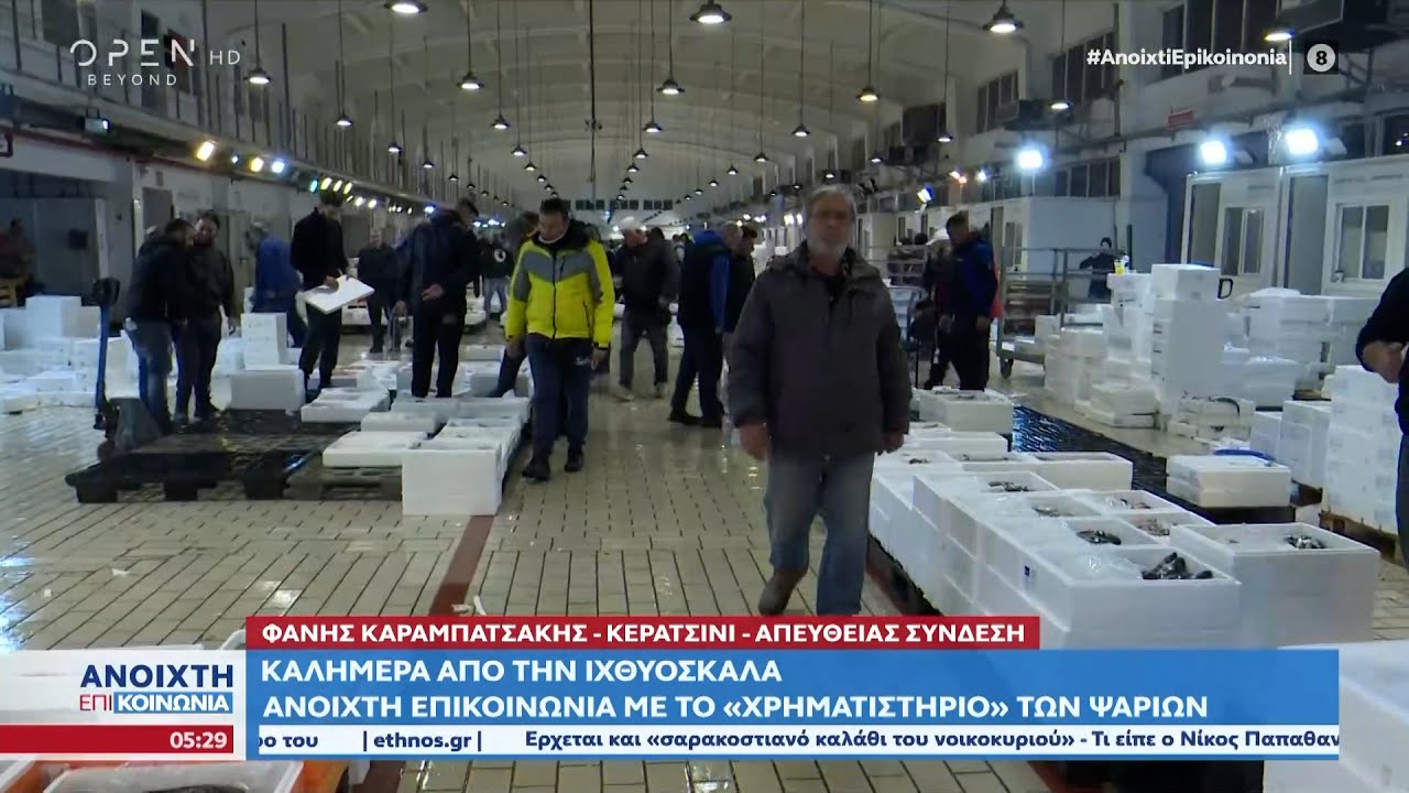 Καλημέρα από την ιχθυόσκαλα, το «χρηματιστήριο» των ψαριών | Ανοιχτή επικοινωνία 10/1/2023 | OPEN TV
