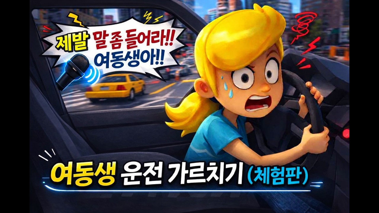 마이크 음성인식으로 말 더럽게 안 듣는 AI여동생 운전 가르치는 게임 [ 여동생 운전 가르치기 ]