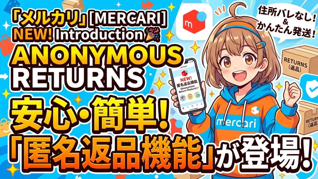 【メルカリ】『匿名返品機能』の提供を開始！