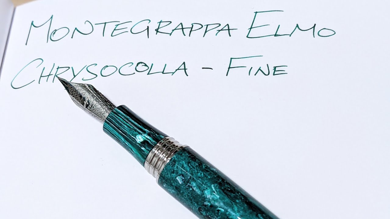 Montegrappa Elmo Fountain Pen - Chrysocolla Review - Fine Nib
