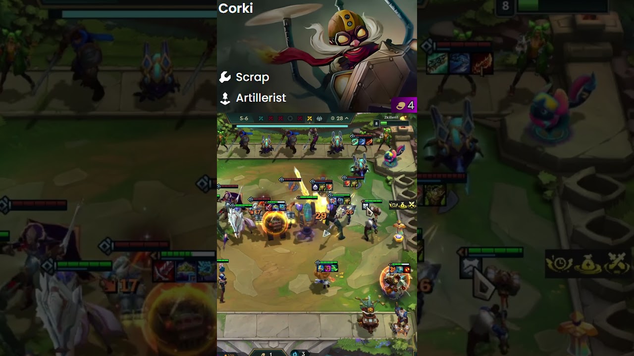 corki z heimerem pod STRAŻNIK&Oacute;W #riotgames #tft  #arcane #set13 #heimerdinger  #corki #rumble