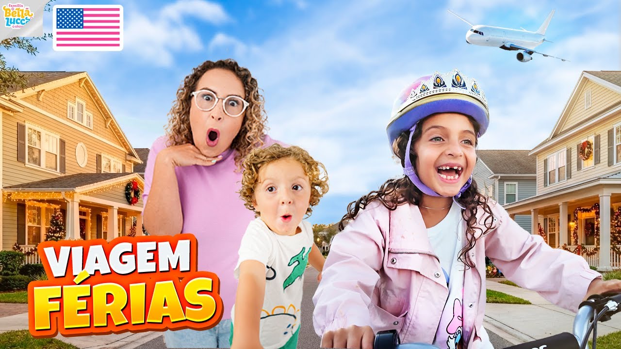 VIAGEM EM FAMÍLIA PARA OS ESTADOS UNIDOS E TUDO QUE FIZEMOS EM 24 HORAS - FAMÍLIA BELLA E LUCCA SHOW