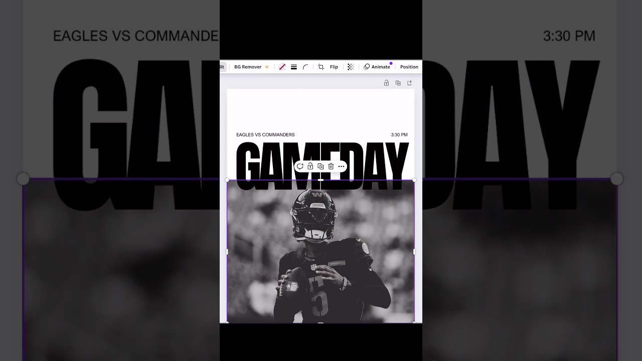 Sports Graphic made in Canva #canva #sportsgraphics #youtubeshorts #speedart