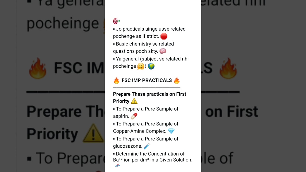 Chemistry practical paper guidelines 2026 | Practical Exam Tips | Punjab Boards | Full Guide