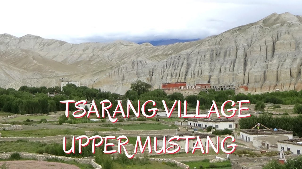Lo Tsarang village during road trip to upper Mustang
