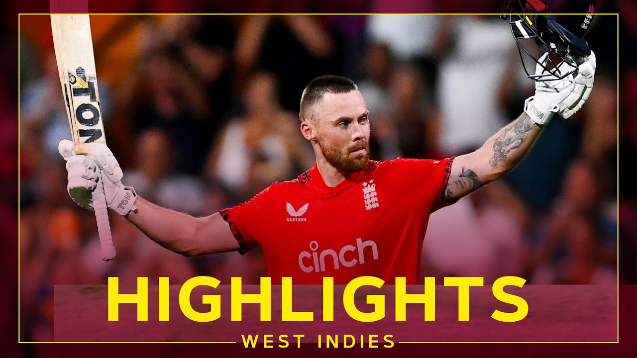 Phil Salt Hits 103* off 54 Balls | Highlights | West Indies v England | 1st T20I