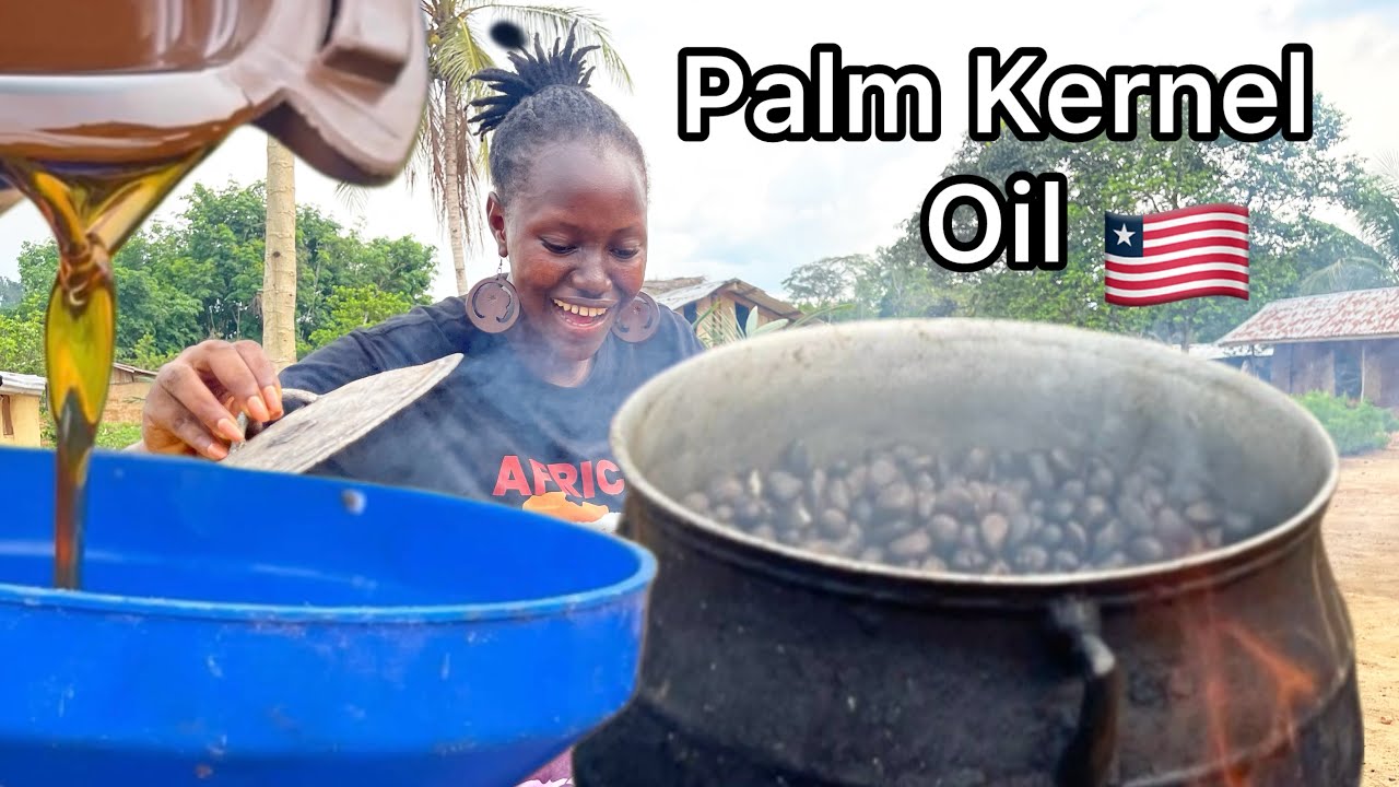 How Authentic Palm Kernel Oil is Made in Liberia, West Africa. 🇱🇷
