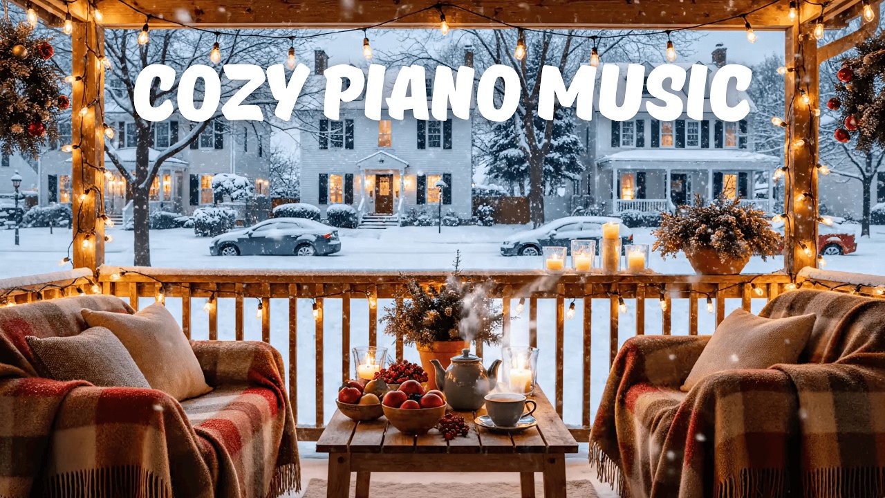 Stop Overthinking Tonight • Soft Piano Winter Porch