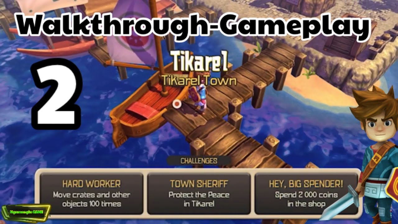 Oceanhorn: Monster of Uncharted Seas, Walkthrough-Gameplay Part 2.Tikarel Town by Ngomongin GAME