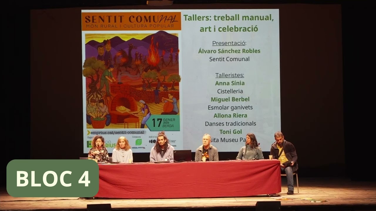 Tallers: Treball manual, art i celebració - Congrés “Sentit Comunal” 2026 (Bloc 4)
