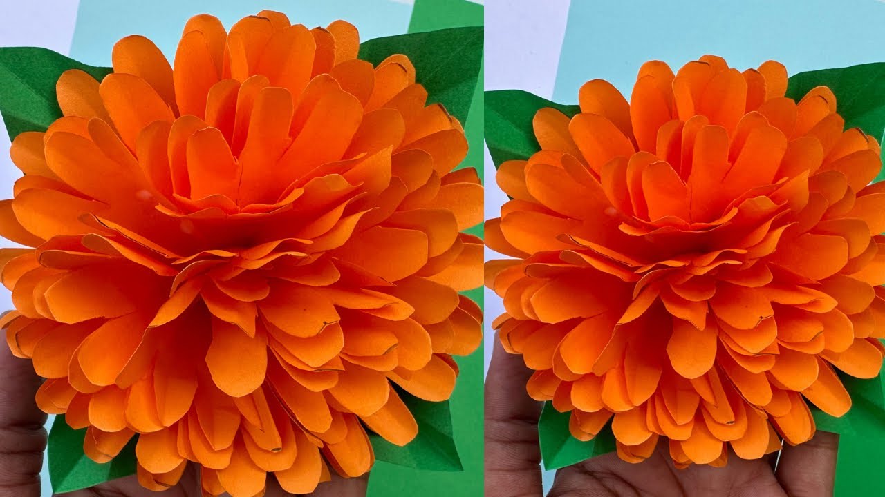 Paper Marigold Making 🌼