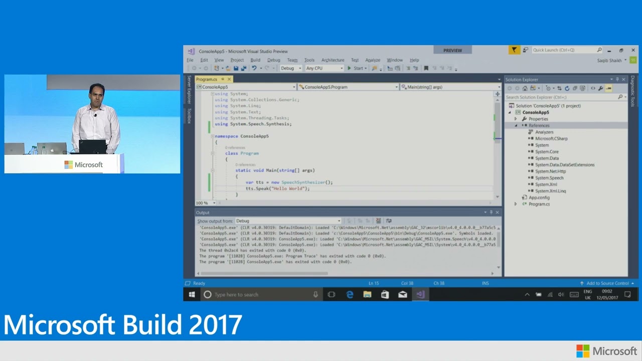 How a Blind Developer Uses Visual Studio (Microsoft Build 2017)