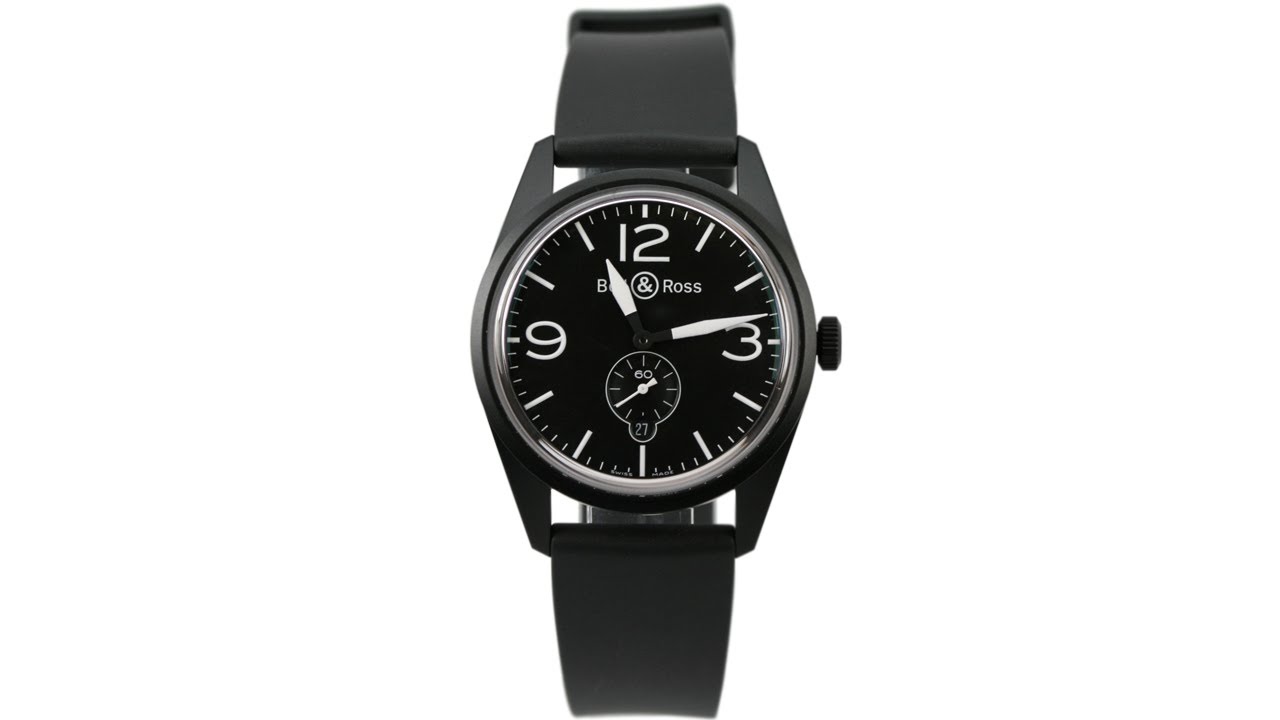 Bell & Ross BR 123 Original Carbon Rubber BRV123-BL-CA/SRB