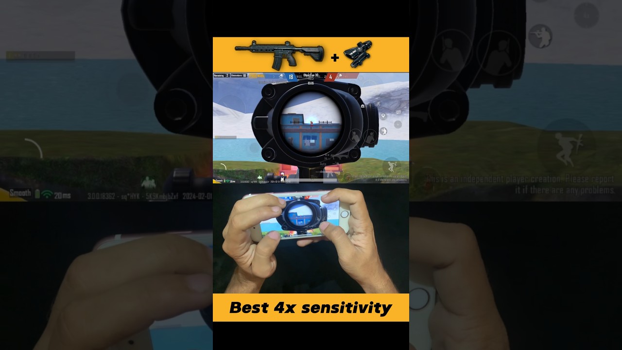 🔥4X Zero Recoil sensitivity | 4x no Recoil Spray | 4x Zero Recoil Sensitivity with Gyroscope