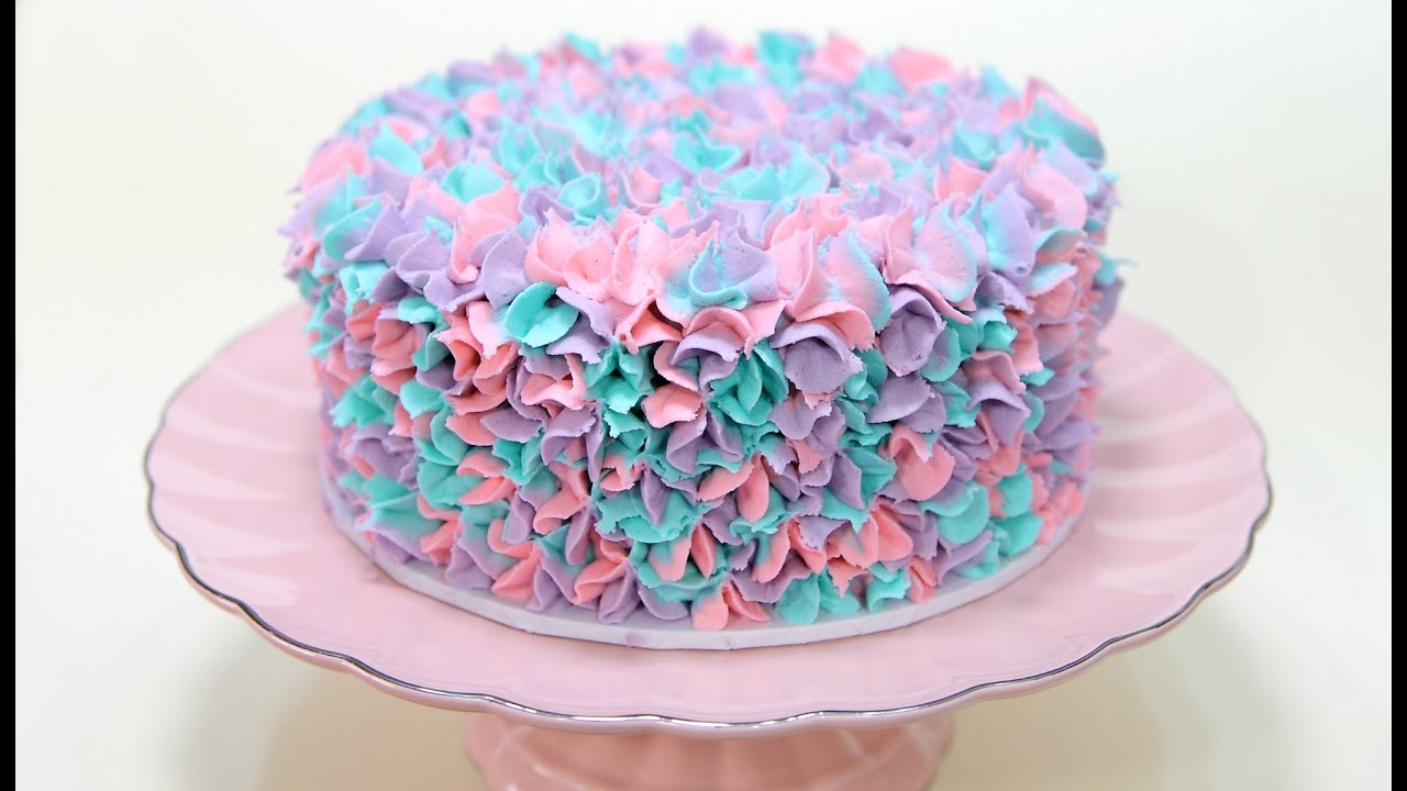 WATCH THIS! Easy Buttercream Piping WITH THREE COLORS