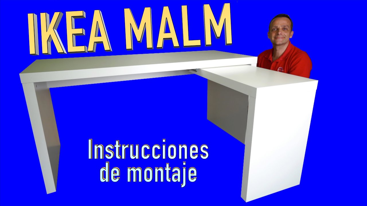 Escritorio Ikea MALM con panel extraíble Instrucciones de montaje