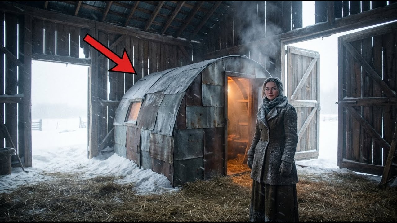 How She Built a Tiny Quonset Cabin Inside a Barn and It Saved Her Life in The Coldest Blizzard