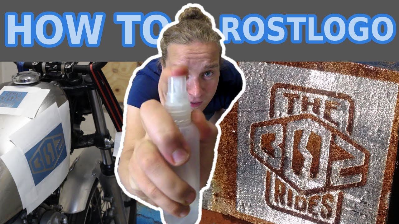 Anleitung: echtes Rost Logo schnell selber machen - ein Motorrad hack mit Hausmitteln