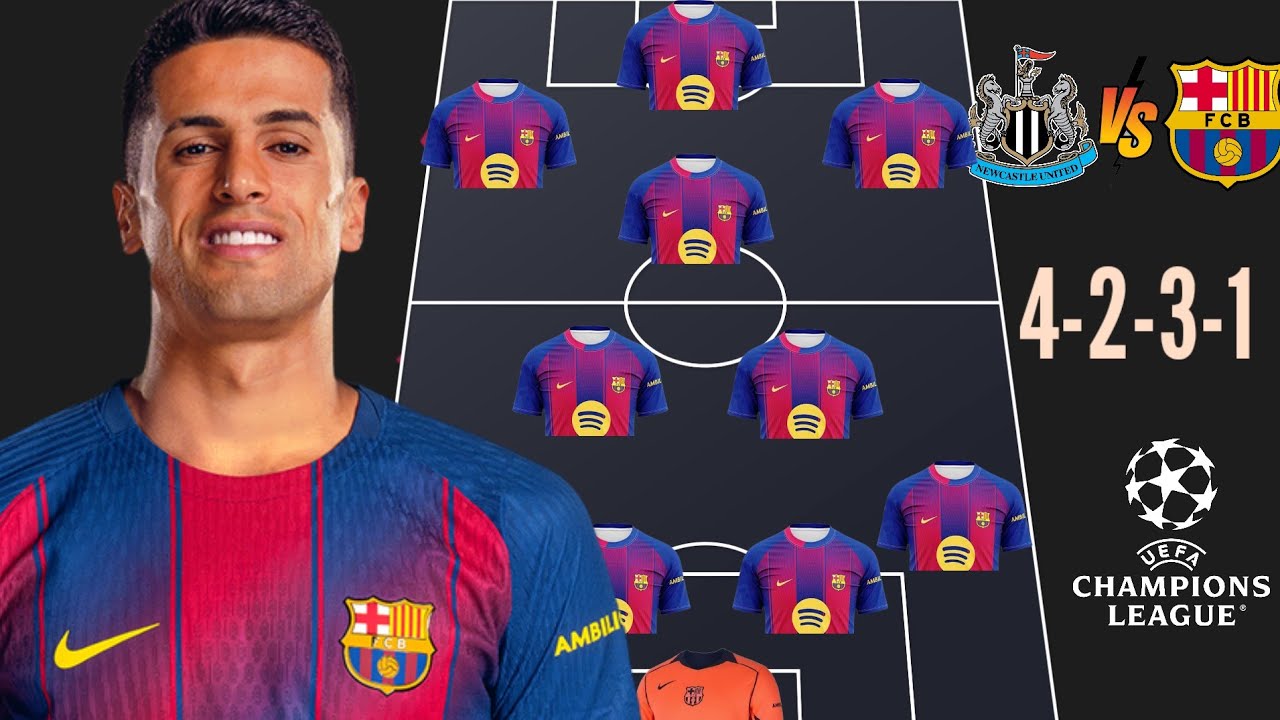 🚨 NEWCASTLE VS BARCELONA 🔥 BARCELONA PREDICTED LINEUP ✅ UEFA CHAMPIONS LEAGUE ROUND OF 16 MATCH 