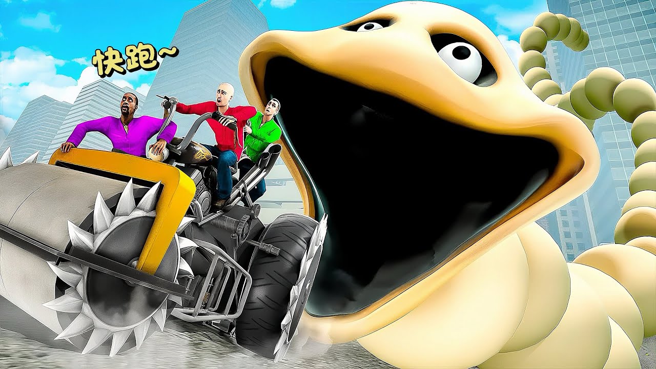 盖瑞模组：身后全是大虫子！铁憨憨驾车极限狂飙，能躲过追击吗？