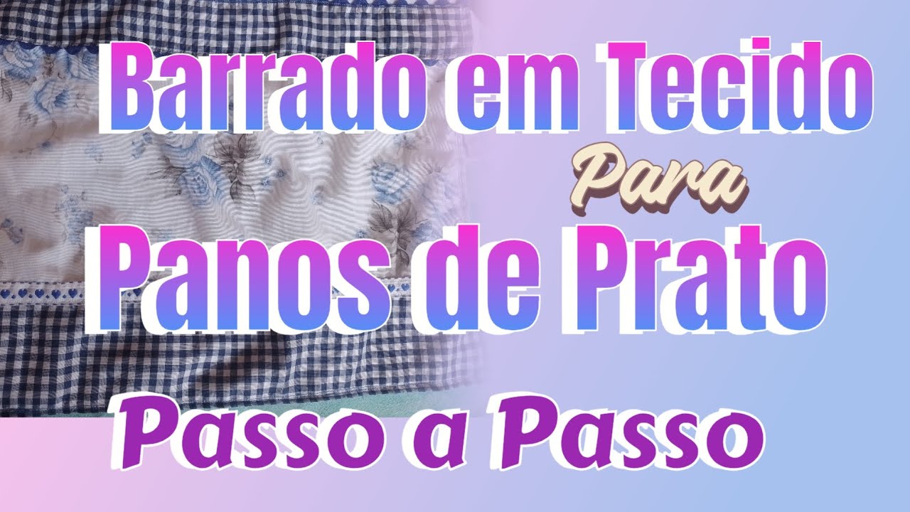 Passo a passo barrado de tecido para panos de prato 