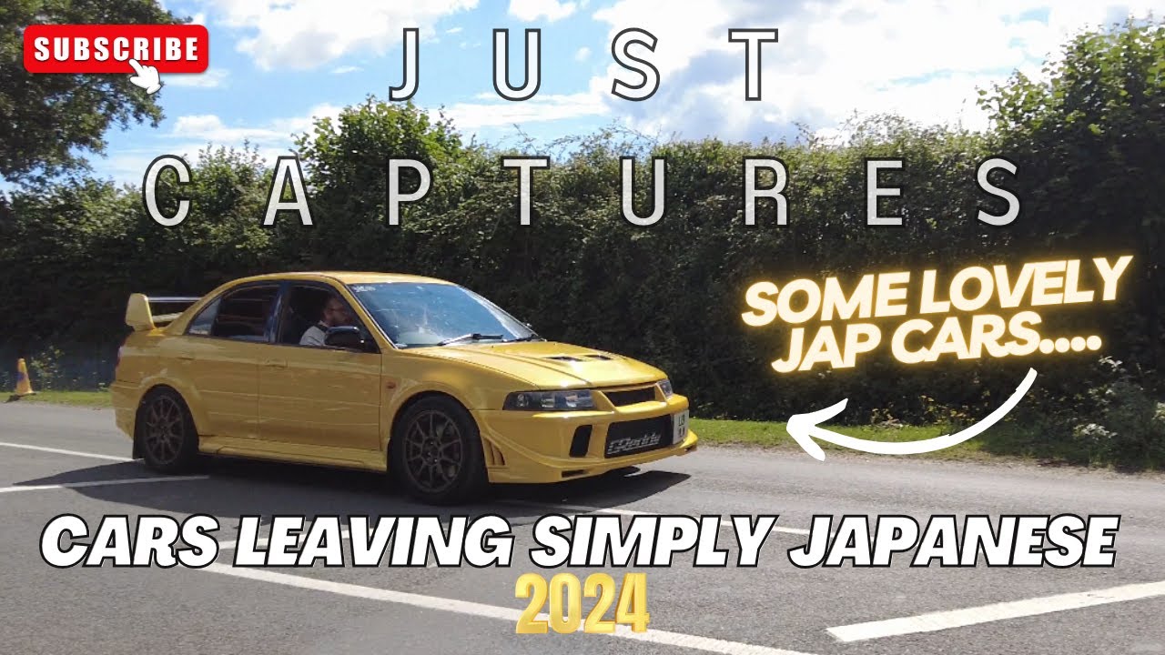 Some of The Cars Leaving Simply Japanese At Beaulieu 2024