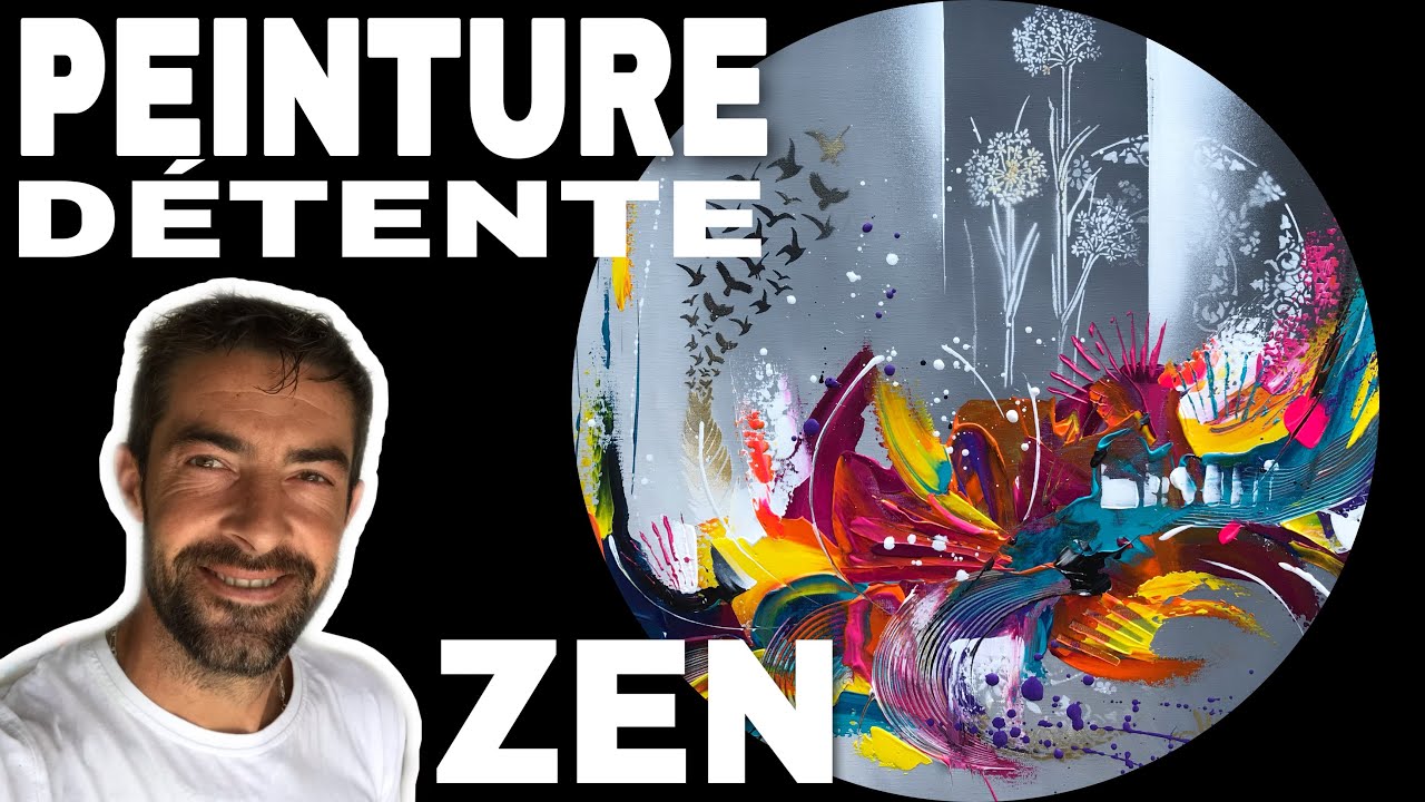Peinture détente/pochoirs/couteau