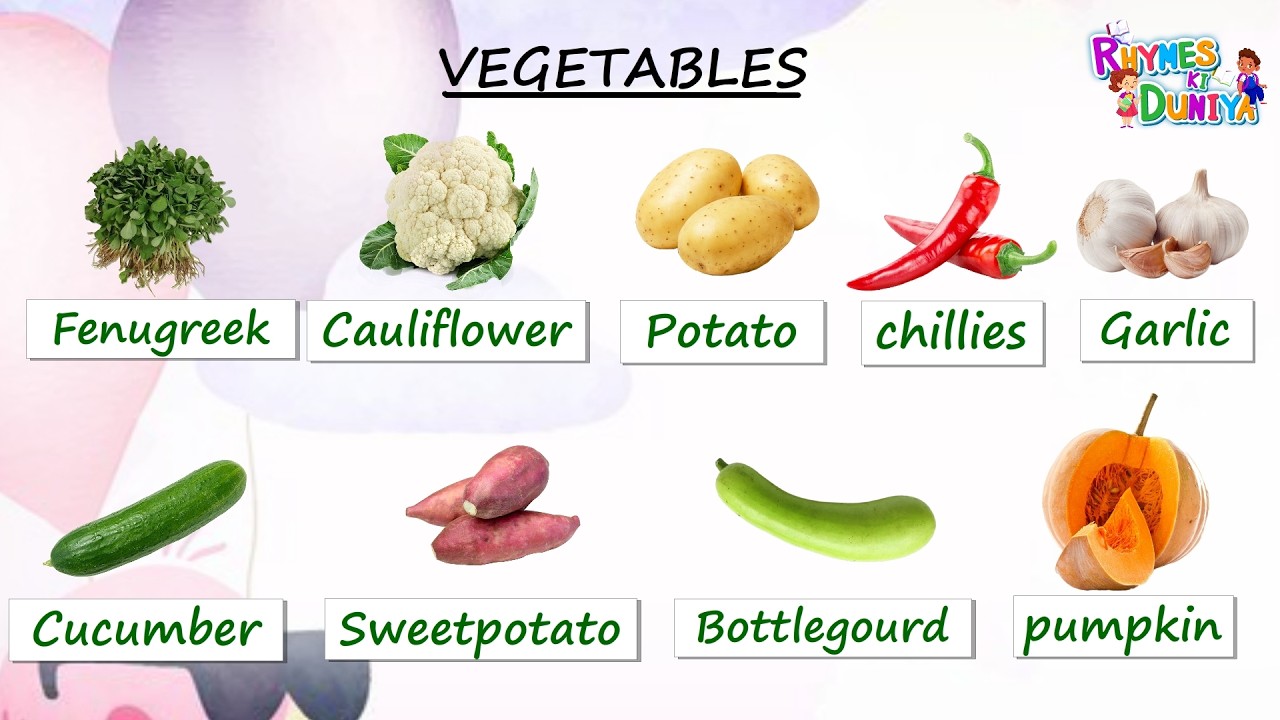 Vegetable Are Awesome! Learn Their Names with Fun! Jump Into vegetable  Names Every Kid Should Know!