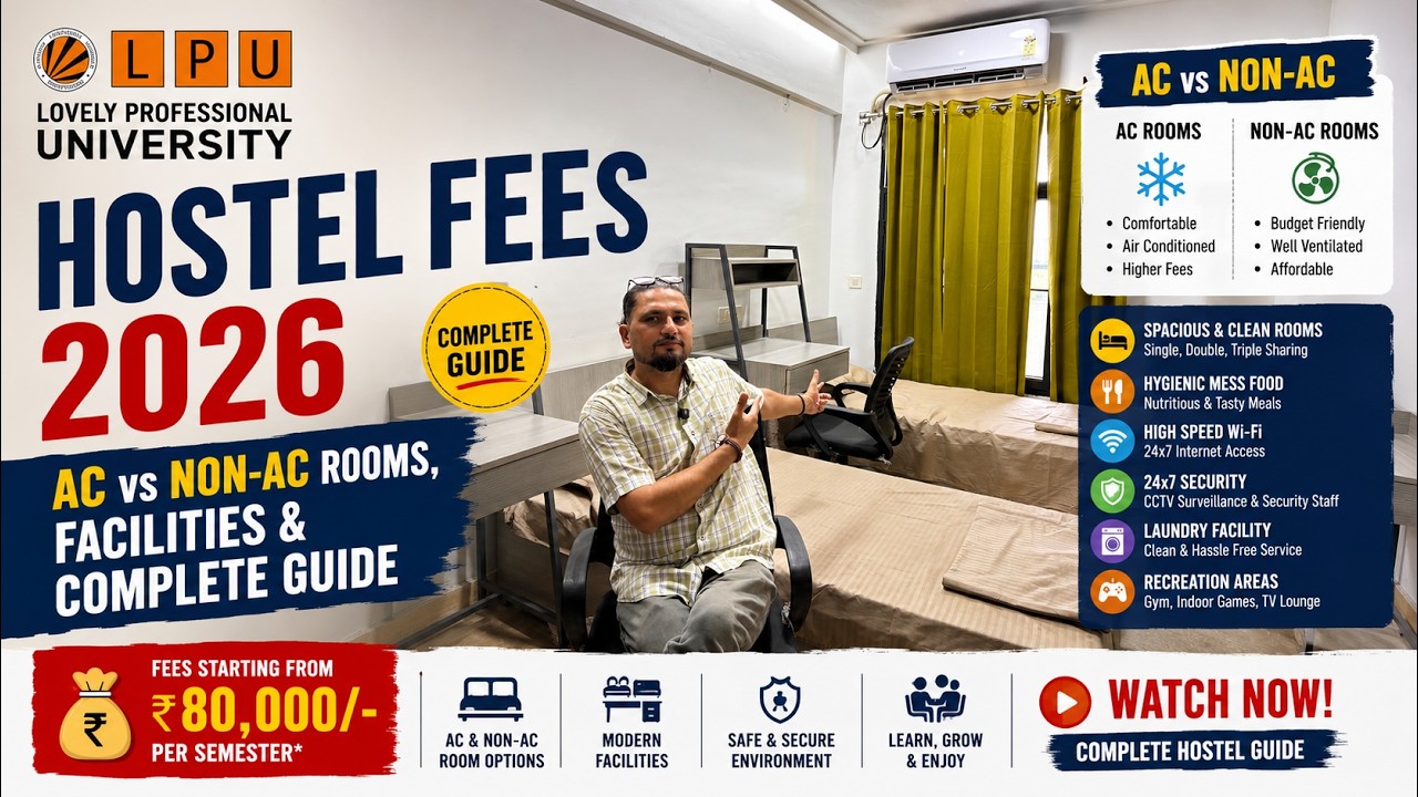 LPU Hostel Facility 2026 | Rooms, Fees, Food, Rules & Complete Hostel Tour