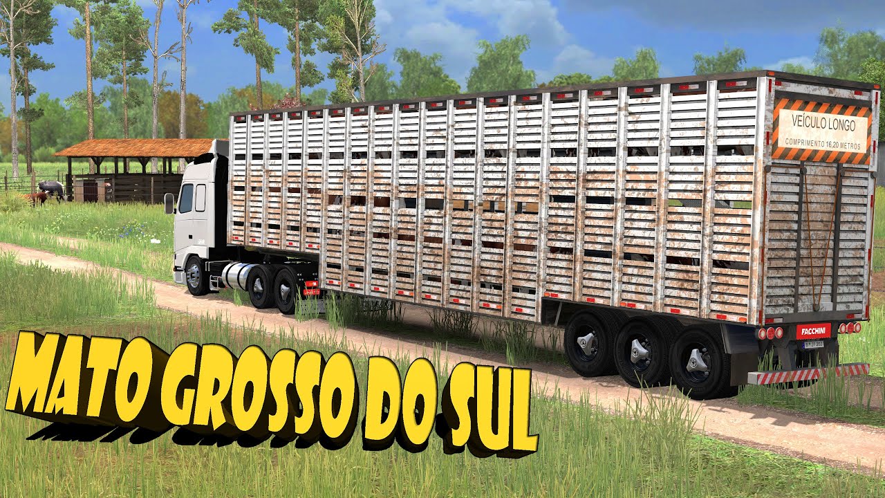 PRIMEIRA CIDADE DO MATO GROSSO DO SUL NO MAPA RBR - VOLVO BOIADEIRA NA FAZENDA